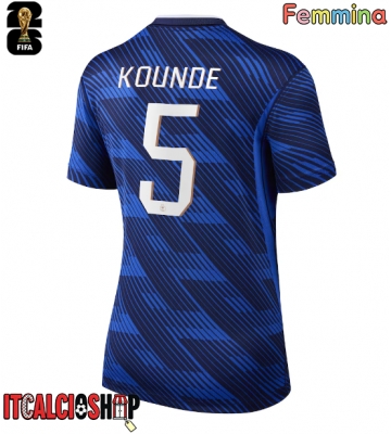 Francia Jules Kounde #5 Prima Maglia Femmina Mondiali 2026 Manica Corta